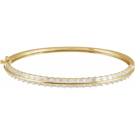 14K Lab-Grown Diamond Bangle