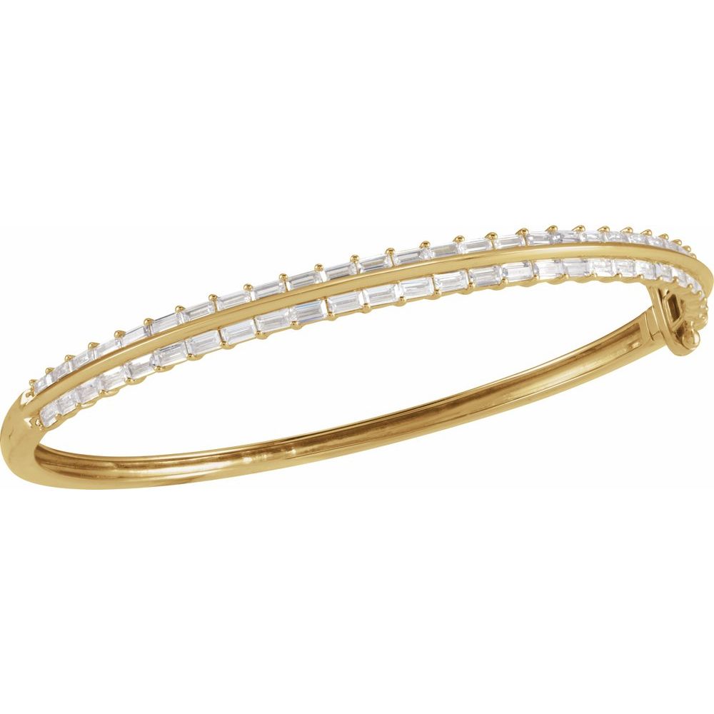 14K Lab-Grown Diamond Bangle